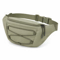 Bauchtasche 30 x 8 x 16 cm aus Synthetik olivgrün mit Reißverschluss und verstellbarem Gurt