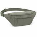 Bauchtasche 35 x 9 x 16 cm aus Synthetik in Olivgrün mit verstellbarem Gurt für Alltag