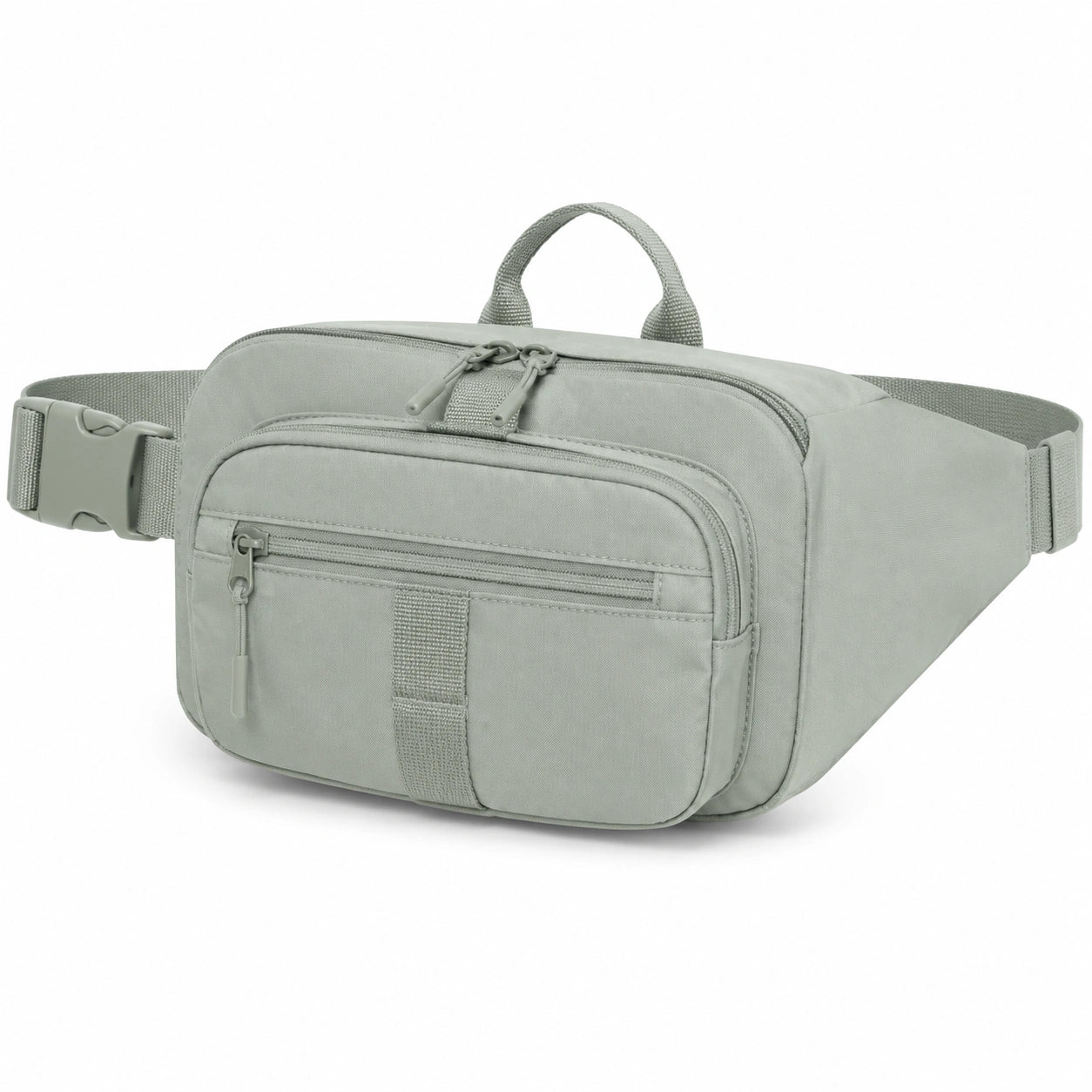 Gürteltasche 32 x 10 x 18 cm aus Polyester in Hellgrau mit mehreren Fächern