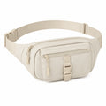 Hüfttasche 25 cm x 7 cm x 14 cm aus Polyester in Creme mit verstellbarem Gurt und Reißverschluss