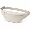 Gürteltasche 30 x 15 x 7 cm aus Textilgewebe in Beige mit verstellbarem Gurt