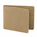 Geldbörse 12 x 9 x 1 cm aus Textil Beige zweifach klappbar