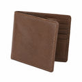 Geldbörse 12 x 9 x 2 cm in Braun aus lederähnlichem Material - kompakte Kartenbörse