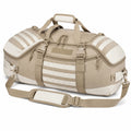 Reisetasche 60 x 30 x 30 cm Textil Beige Weiß mit Tragegurt